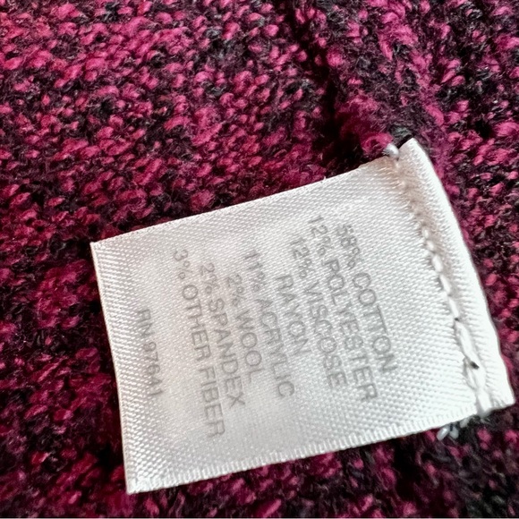 NWT J. Jill Tapestry Cotton Blend Floral Pocket Knit Moody Bordeaux Cardigan S - Picture 13 of 13